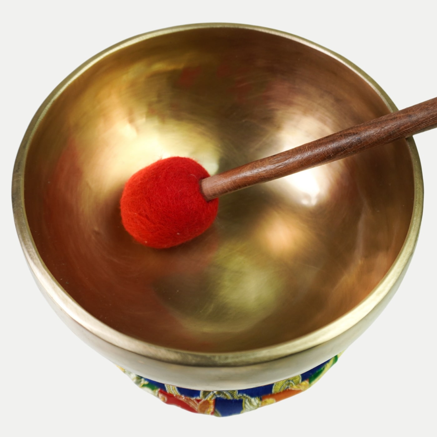 Klangschale handgeschmiedet, 7 Zoll, inklusive Kissen und Beater - Percalada